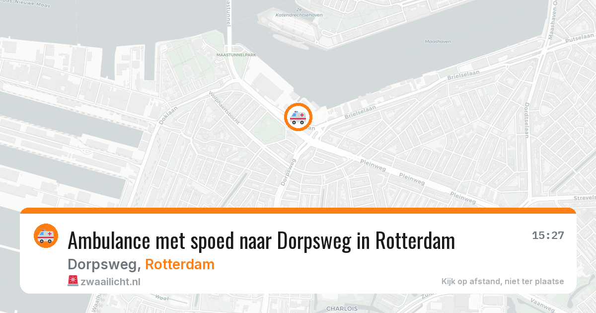 Ambulance met spoed naar Dorpsweg in Rotterdam — 29 mei 2026