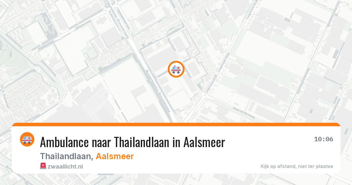 Ambulance naar Thailandlaan in Aalsmeer — 1 jul 2026