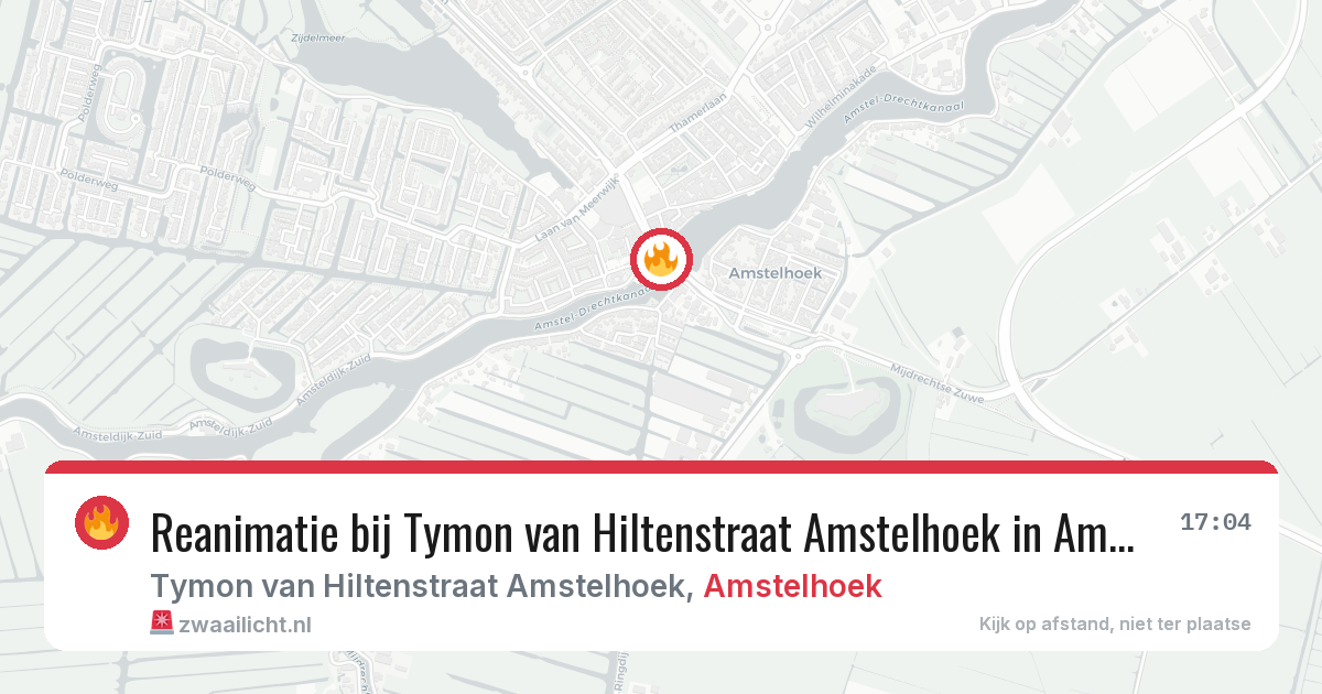 Reanimatie bij Tymon van Hiltenstraat Amstelhoek in Amstelhoek — 18 jan 2026