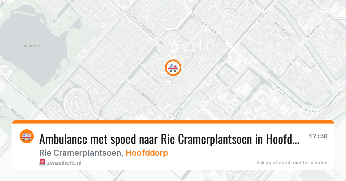 Ambulance met spoed naar Rie Cramerplantsoen in Hoofddorp — 9 apr 2026