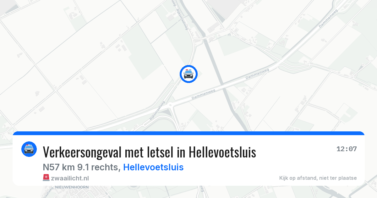 Verkeersongeval met letsel in Hellevoetsluis — 13 aug 2026