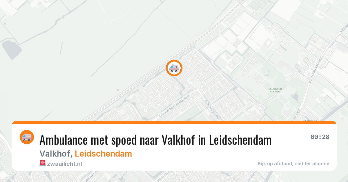 Ambulance met spoed naar Valkhof in Leidschendam — 26 mrt 2026