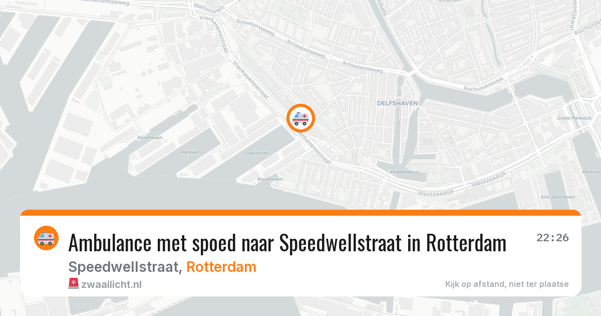 Ambulance met spoed naar Speedwellstraat in Rotterdam — 8 jul 2026