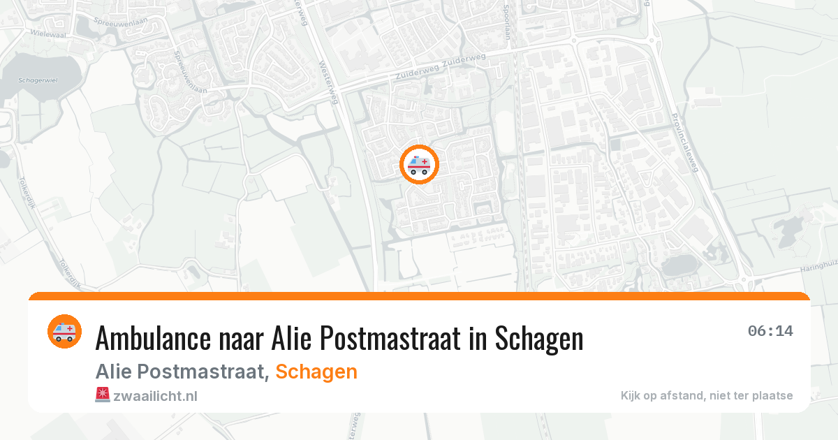 Ambulance naar Alie Postmastraat in Schagen — 6 jul 2026