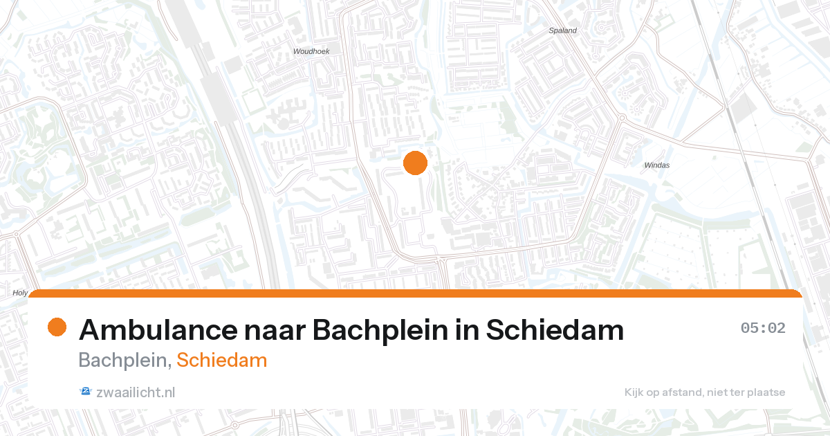Ambulance naar Bachplein in Schiedam — 27 aug 2026