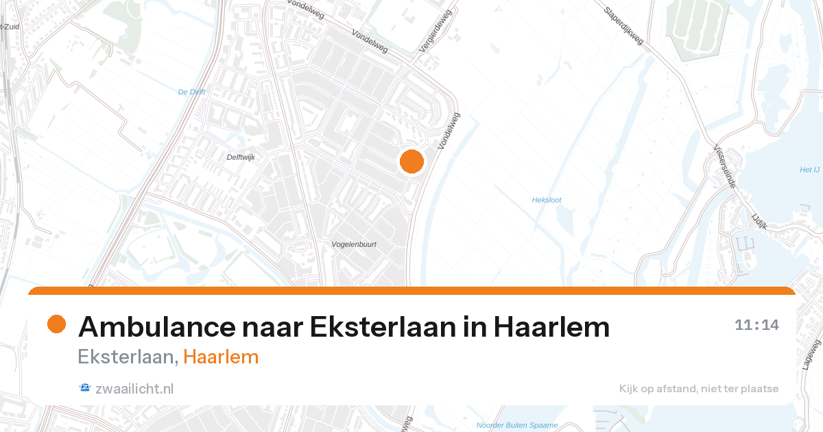 Ambulance naar Eksterlaan in Haarlem — 26 jul 2026
