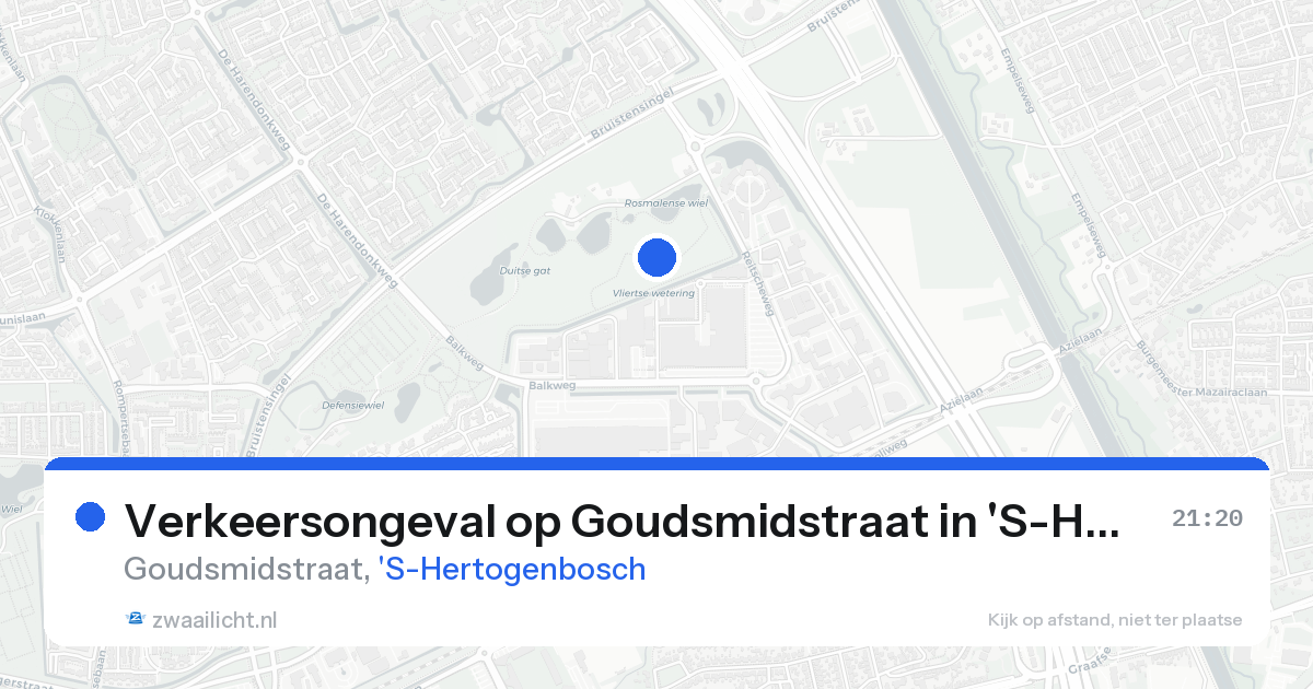 Verkeersongeval op Goudsmidstraat in 'S-Hertogenbosch — 16 aug 2026