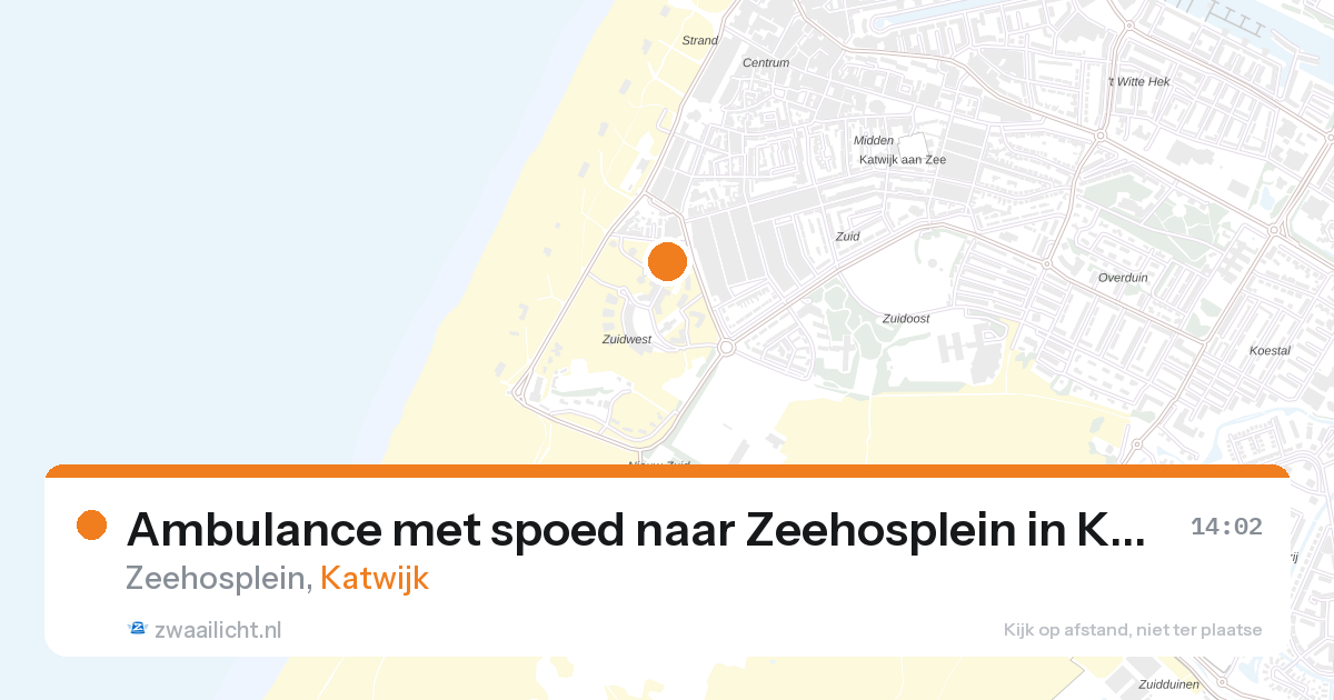 Ambulance met spoed naar Zeehosplein in Katwijk — 7 jul 2026