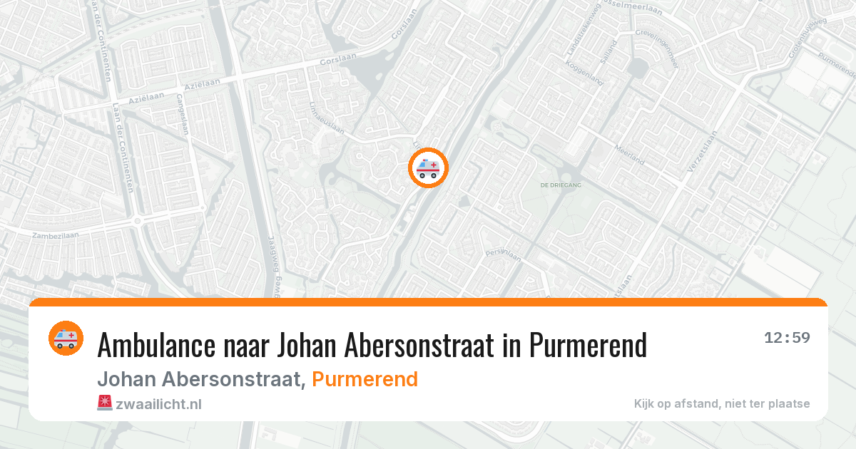 Ambulance naar Johan Abersonstraat in Purmerend — 2 jul 2026
