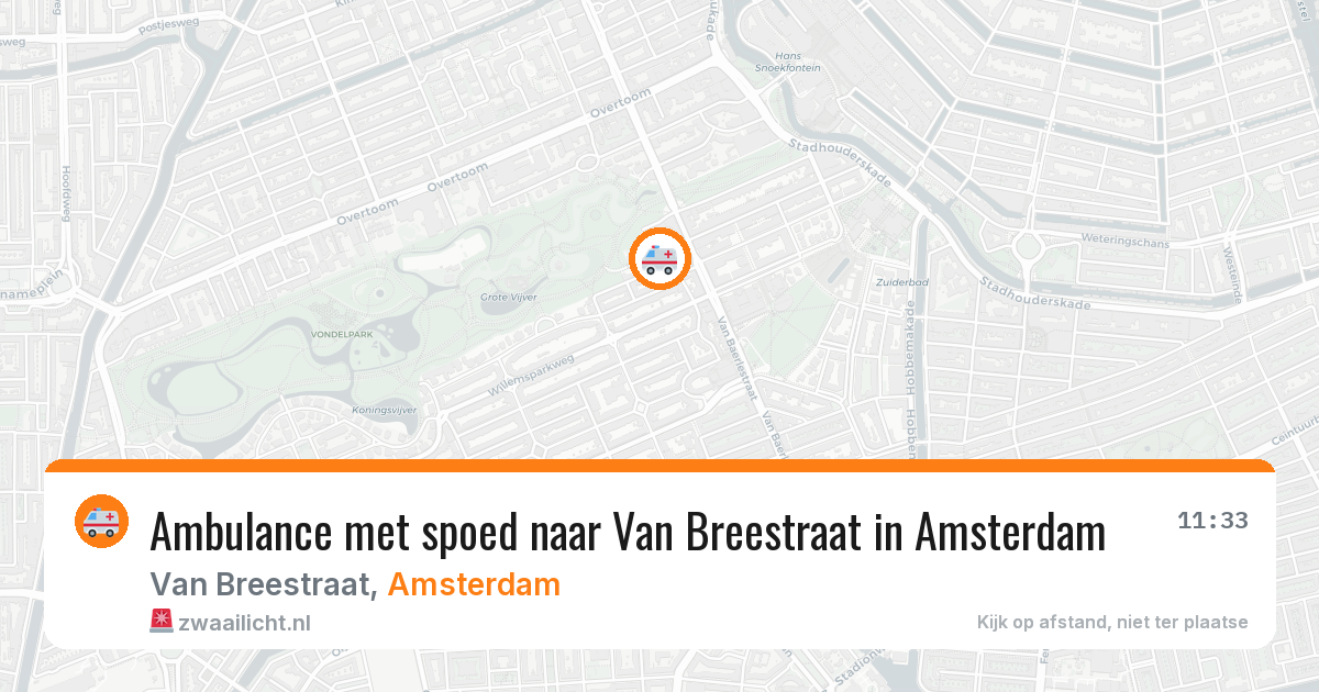 Ambulance met spoed naar Van Breestraat in Amsterdam — 1 apr 2026