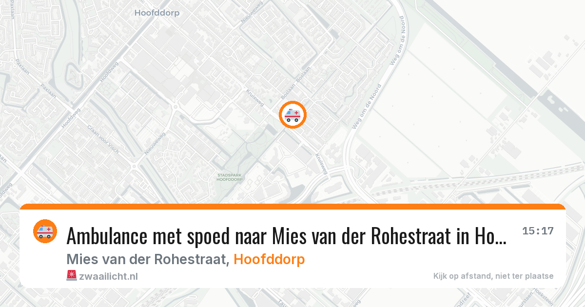 Ambulance met spoed naar Mies van der Rohestraat in Hoofddorp — 31 jan 2026