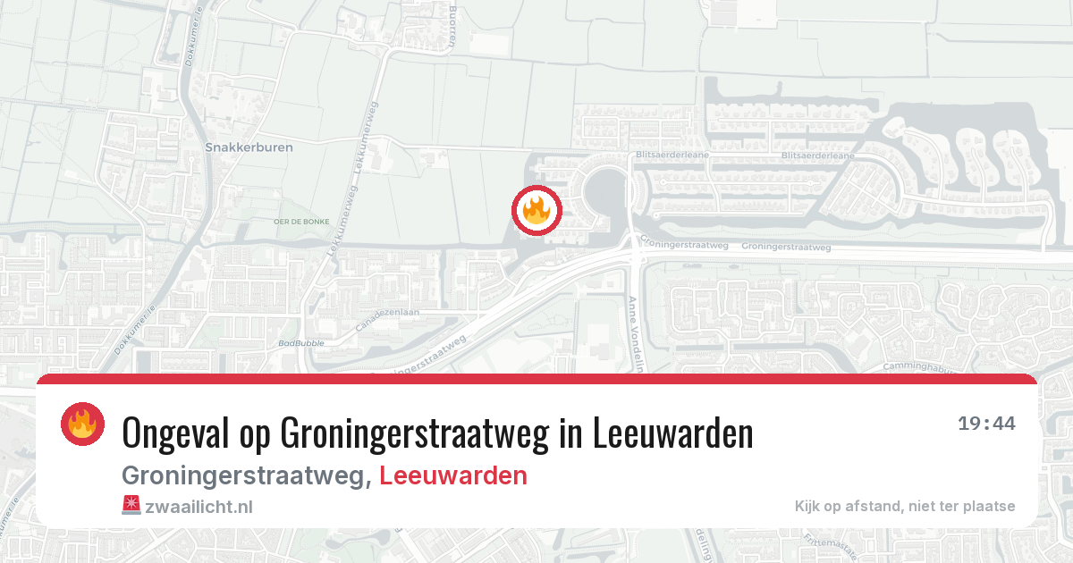 Ongeval op Groningerstraatweg in Leeuwarden — 16 jul 2026