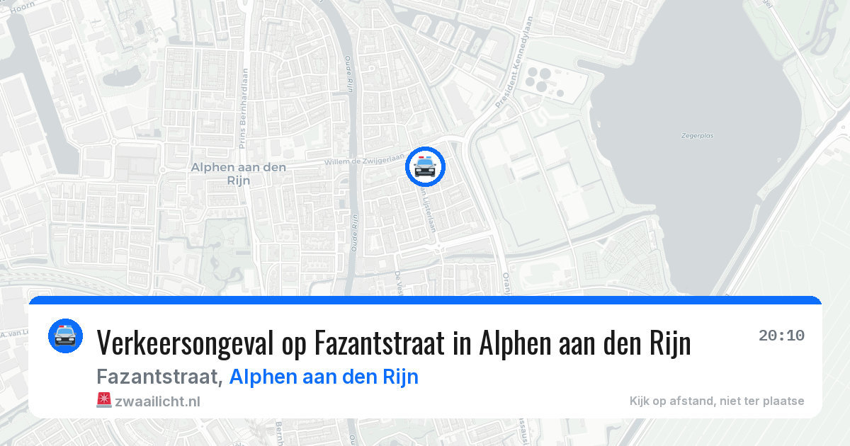 Verkeersongeval op Fazantstraat in Alphen aan den Rijn — 8 jul 2026