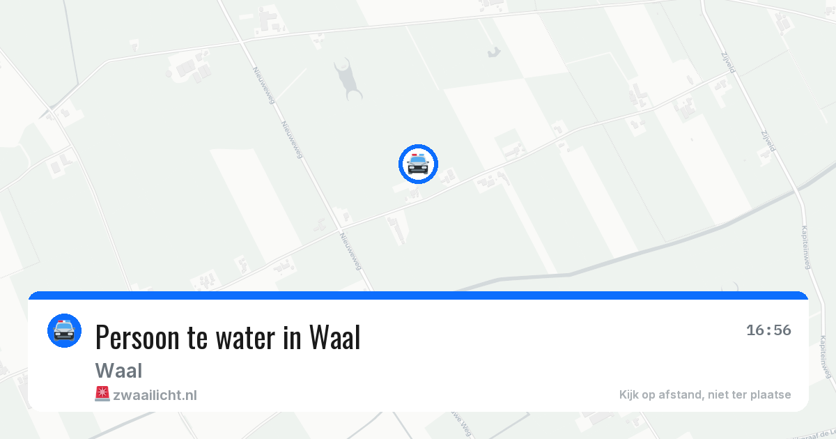 Persoon te water in Waal — 27 jun 2026