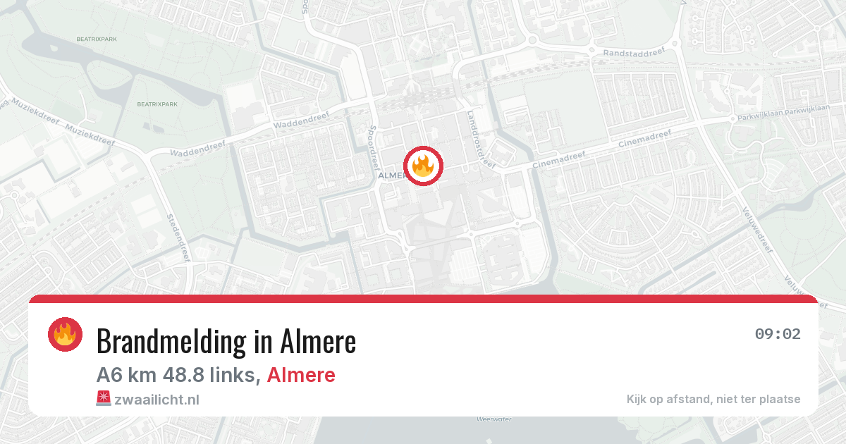Brandmelding in Almere — 29 jan 2026