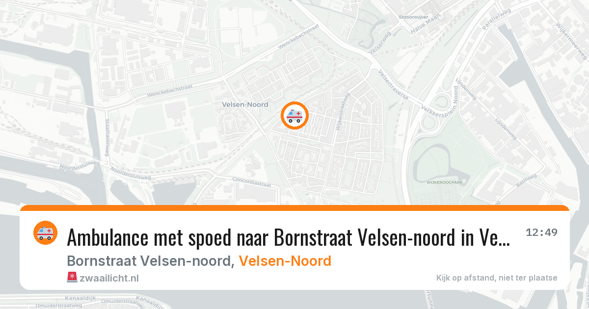 Ambulance met spoed naar Bornstraat Velsen-noord in Velsen-Noord — 11 aug 2026