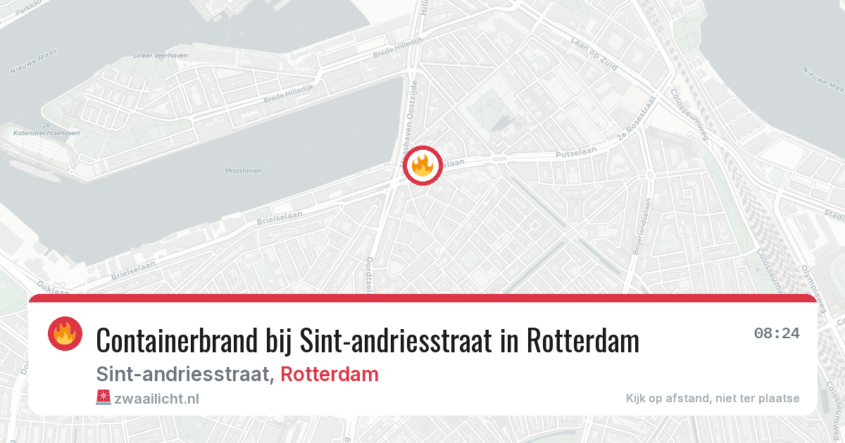 Containerbrand bij Sint-andriesstraat in Rotterdam — 30 jul 2026