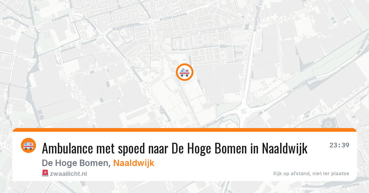 Ambulance met spoed naar De Hoge Bomen in Naaldwijk — 14 mrt 2026