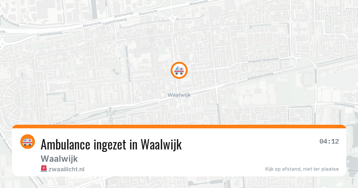 Ambulance ingezet in Waalwijk — 29 jan 2026