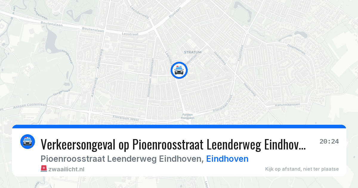 Verkeersongeval op Pioenroosstraat Leenderweg Eindhoven in Eindhoven — 27 jul 2026