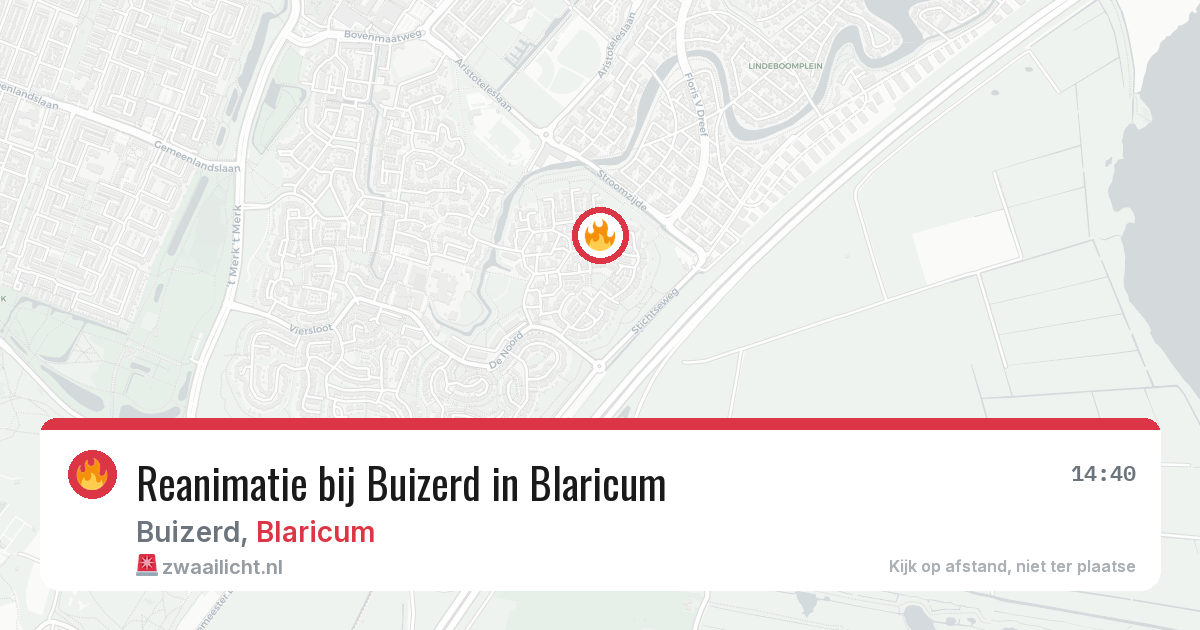 Reanimatie bij Buizerd in Blaricum — 17 mrt 2026