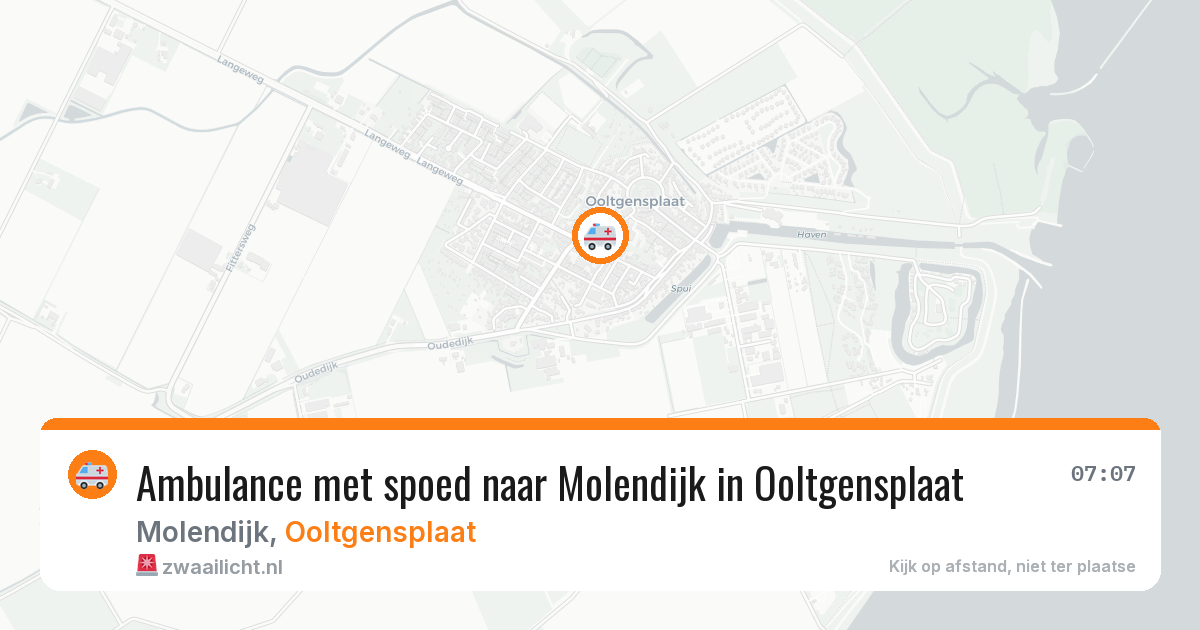 Ambulance met spoed naar Molendijk in Ooltgensplaat — 29 apr 2026
