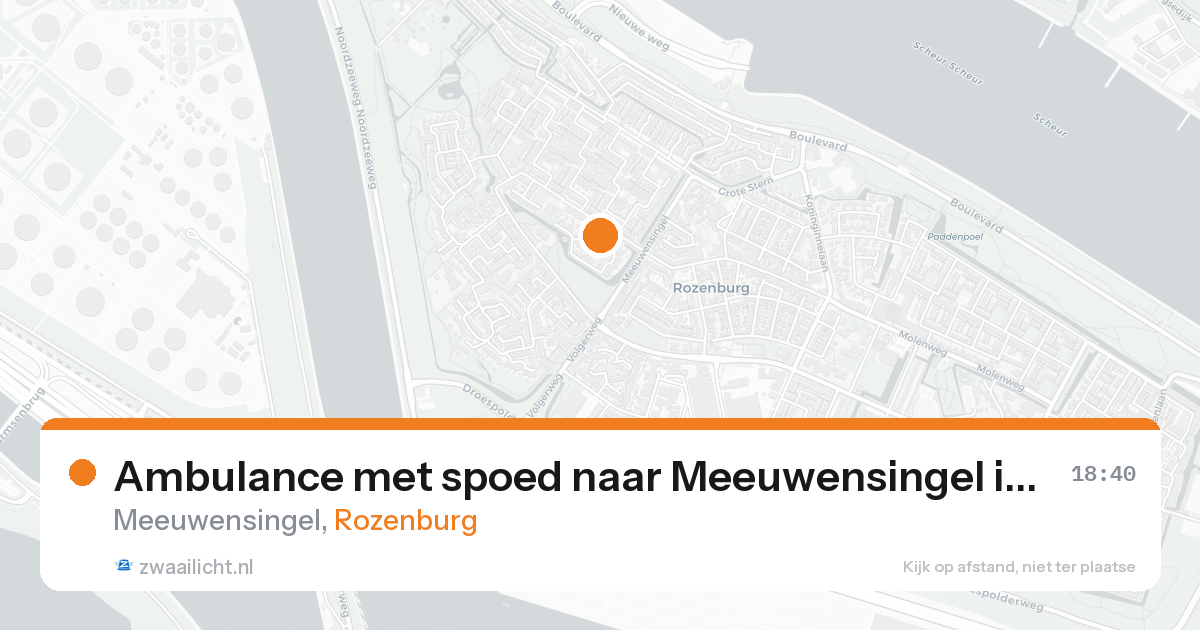 Ambulance met spoed naar Meeuwensingel in Rozenburg — 12 jul 2026
