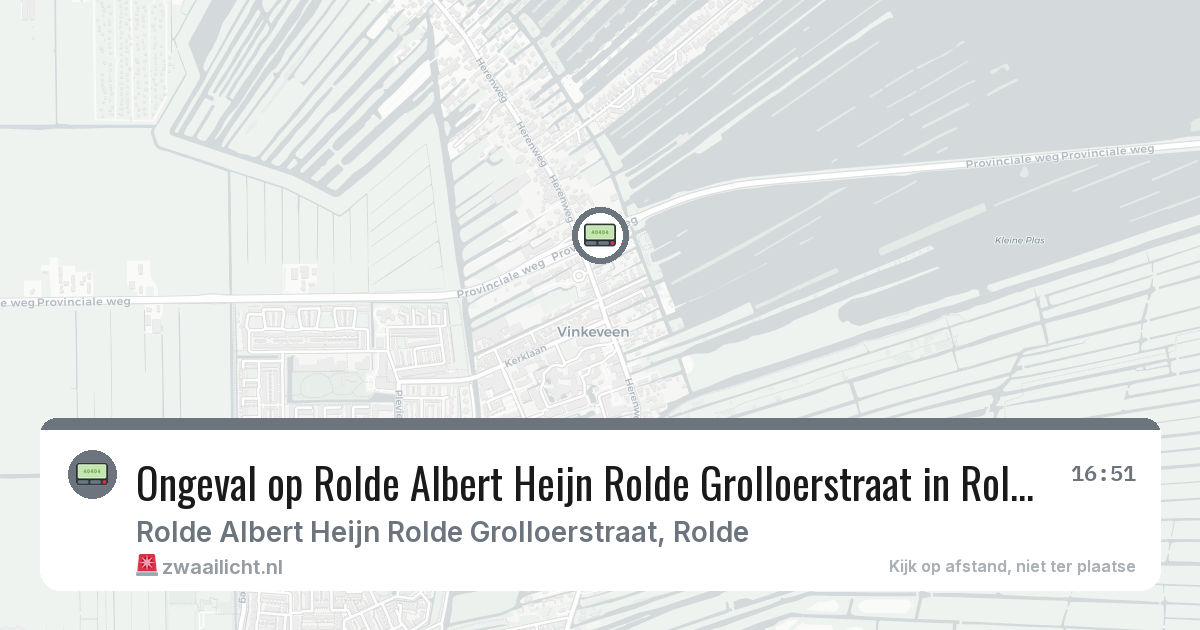 Ongeval op Rolde Albert Heijn Rolde Grolloerstraat in Rolde — 6 feb 2026