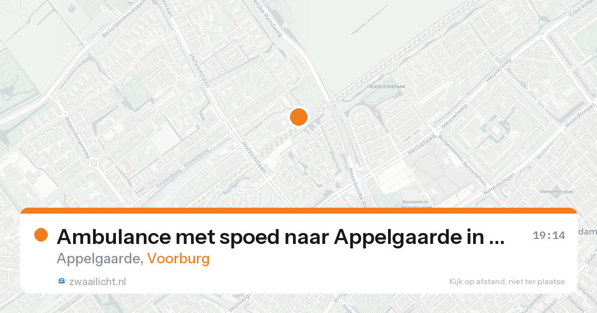 Ambulance met spoed naar Appelgaarde in Voorburg — 22 aug 2026