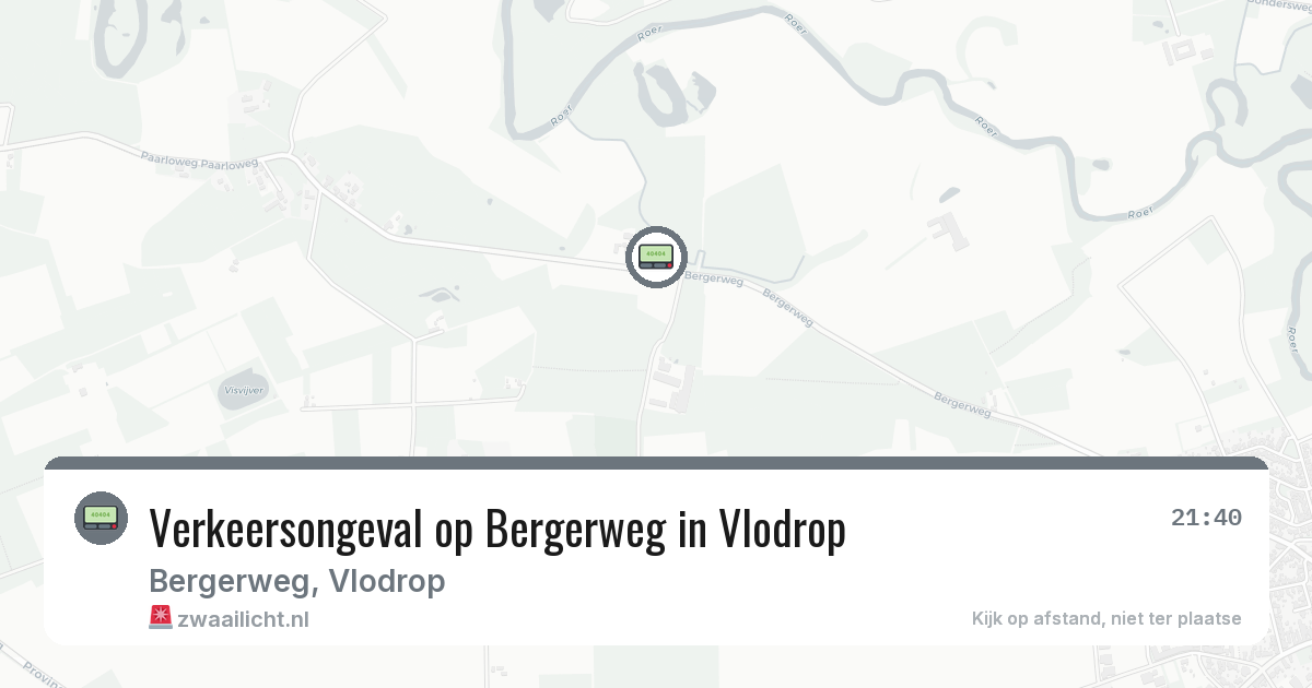 Verkeersongeval op Bergerweg in Vlodrop — 14 jun 2026