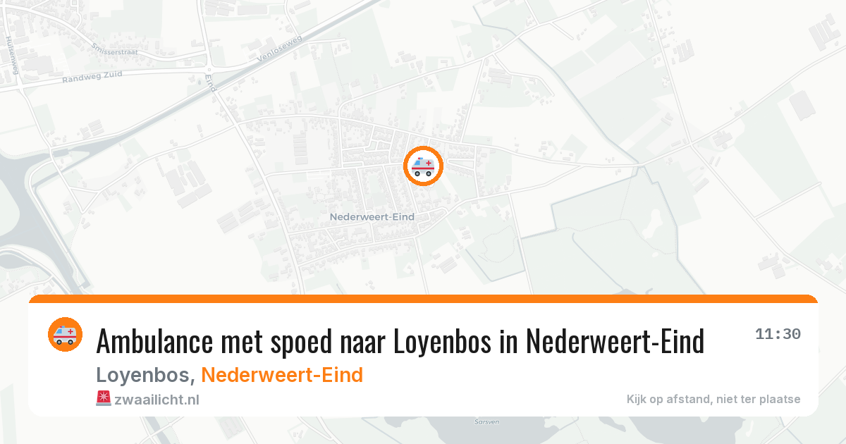Ambulance met spoed naar Loyenbos in Nederweert-Eind — 5 aug 2026