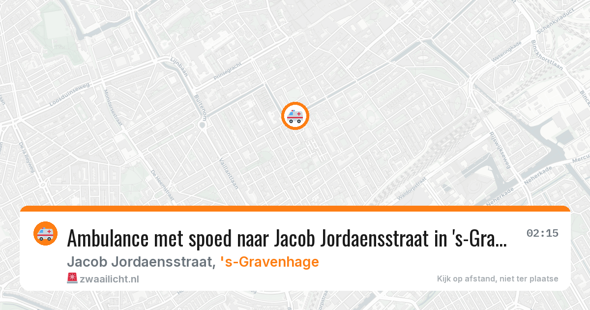 Ambulance met spoed naar Jacob Jordaensstraat in 's-Gravenhage — 28 jun 2026