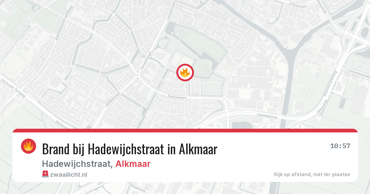 Brand bij Hadewijchstraat in Alkmaar — 28 jul 2026