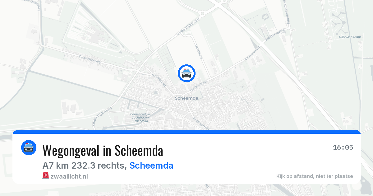 Wegongeval in Scheemda — 3 jul 2026