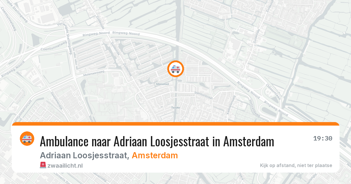Ambulance naar Adriaan Loosjesstraat in Amsterdam — 28 mrt 2026