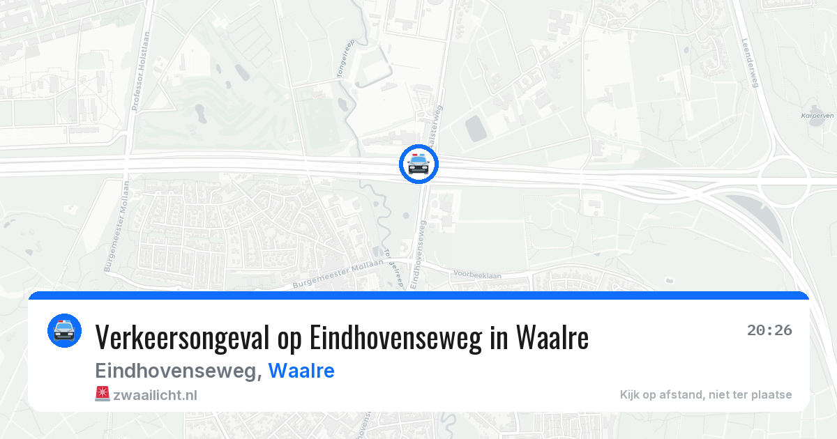 Verkeersongeval op Eindhovenseweg in Waalre — 18 mrt 2026