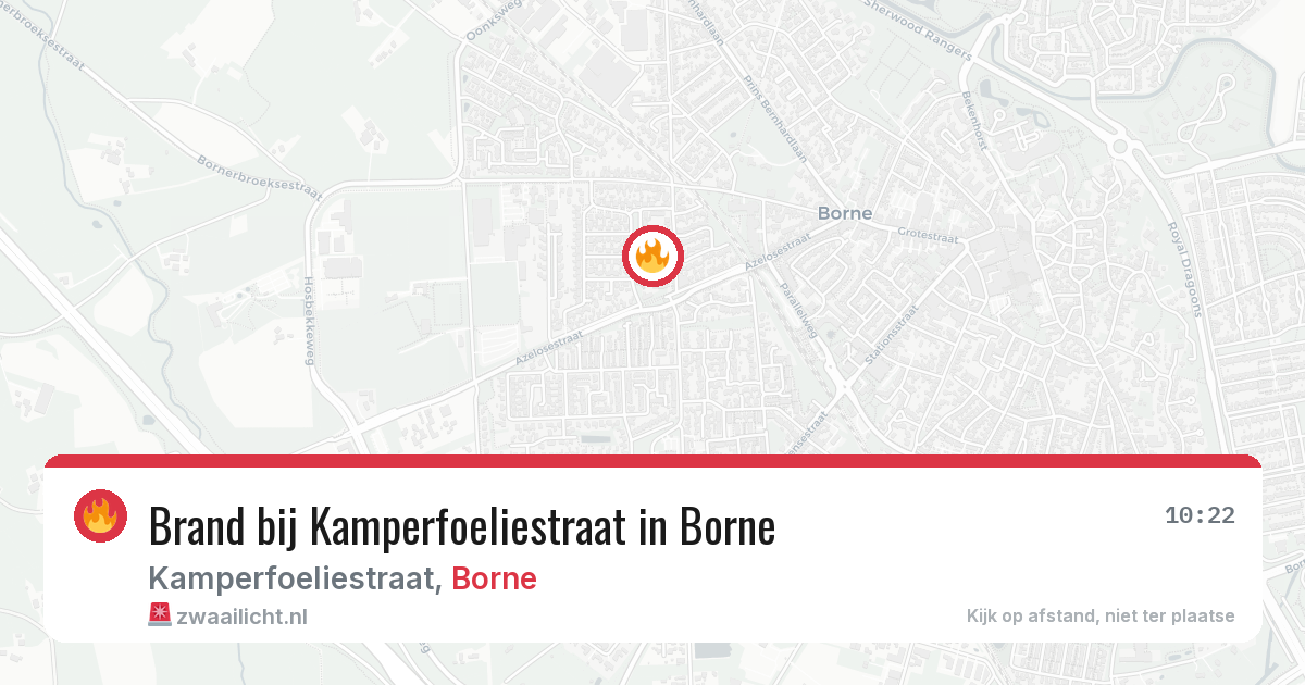 Brand bij Kamperfoeliestraat in Borne — 28 jun 2026