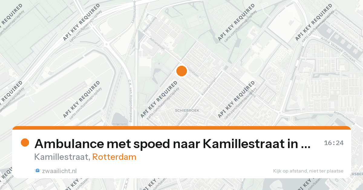Ambulance met spoed naar Kamillestraat in Rotterdam — 26 aug 2026