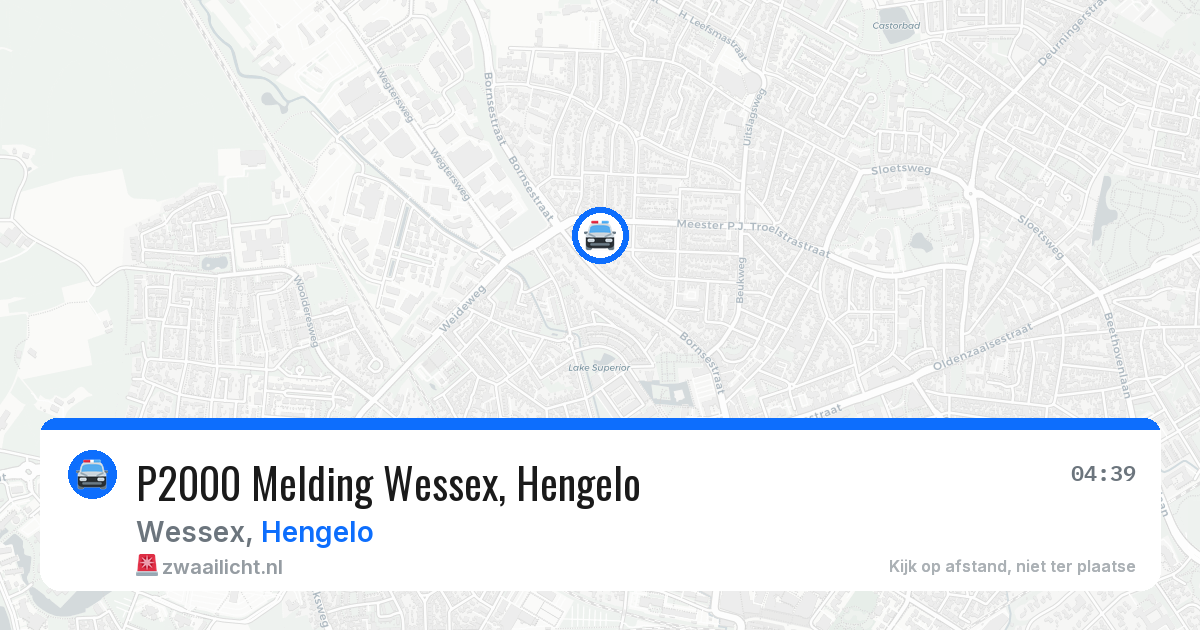 P2000 Melding Wessex, Hengelo — 7 jul 2026