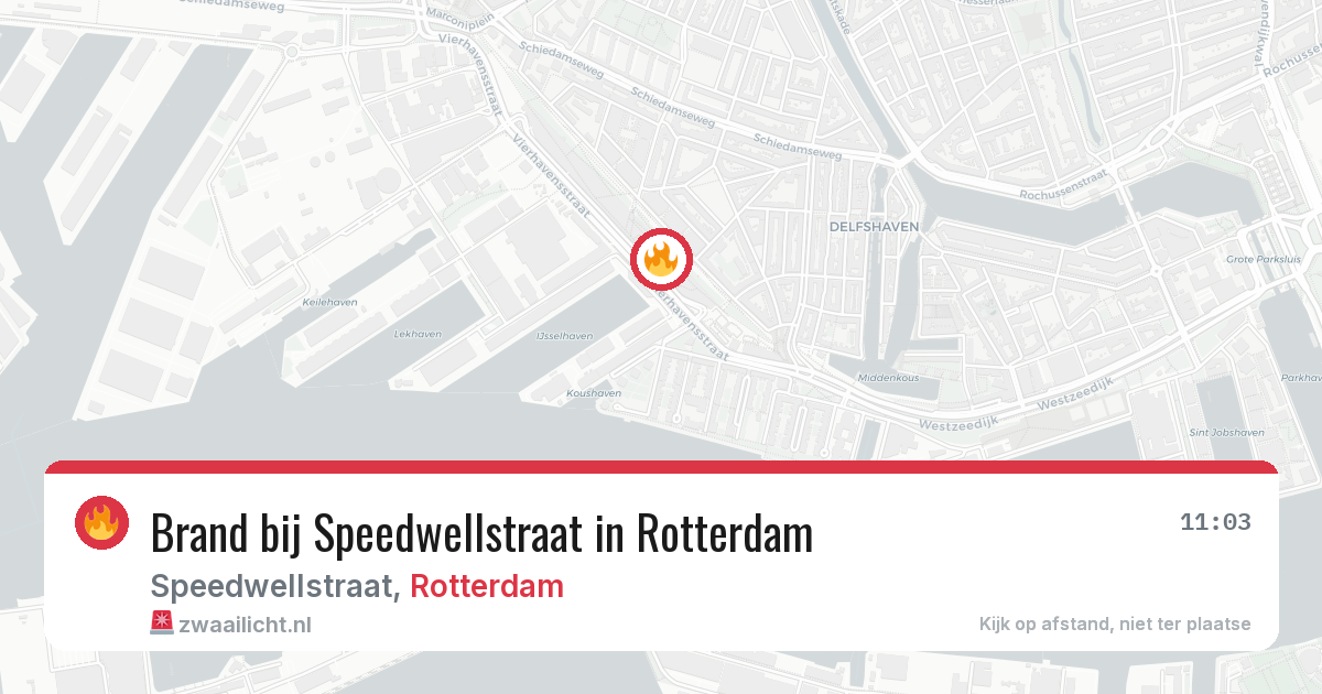 Brand bij Speedwellstraat in Rotterdam — 23 mei 2026