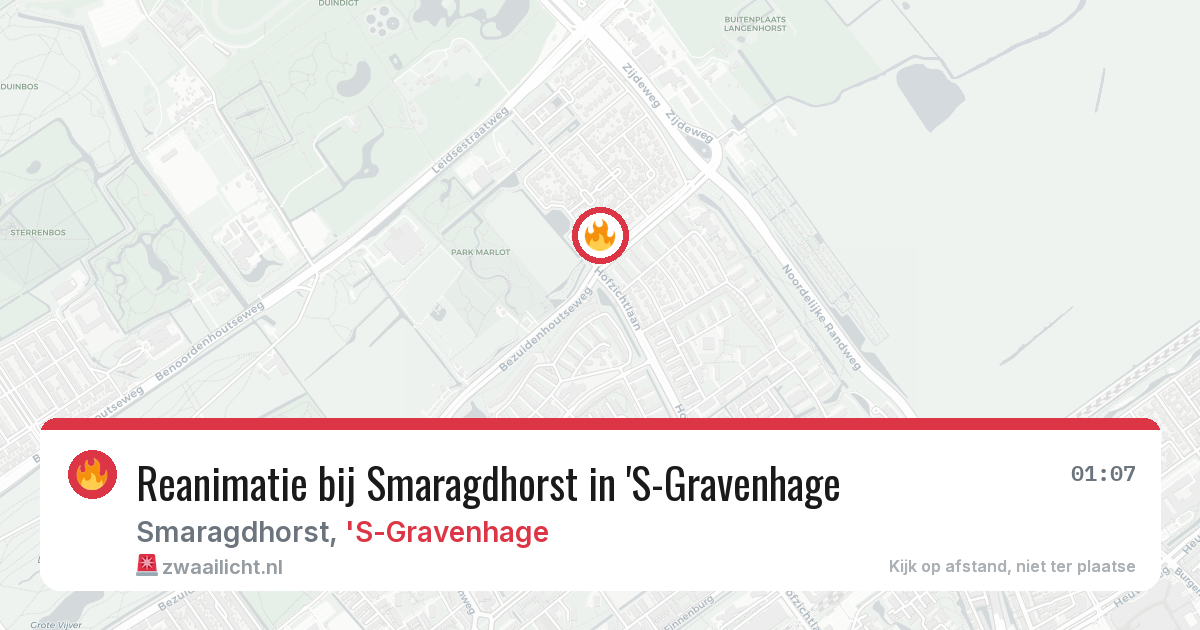 Reanimatie bij Smaragdhorst in 'S-Gravenhage — 16 jun 2026