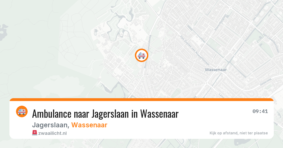 Ambulance naar Jagerslaan in Wassenaar — 13 jun 2026