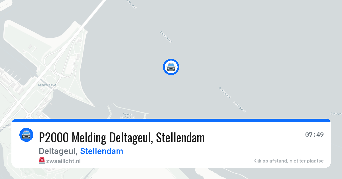 P2000 Melding Deltageul, Stellendam — 9 jul 2026