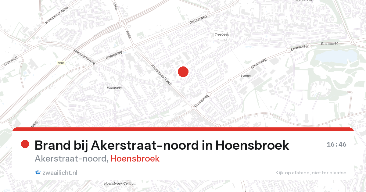 Brand bij Akerstraat-noord in Hoensbroek — 25 aug 2026