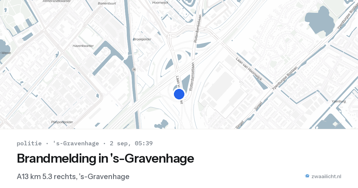 Brandmelding in 's-Gravenhage — 2 sep 2026