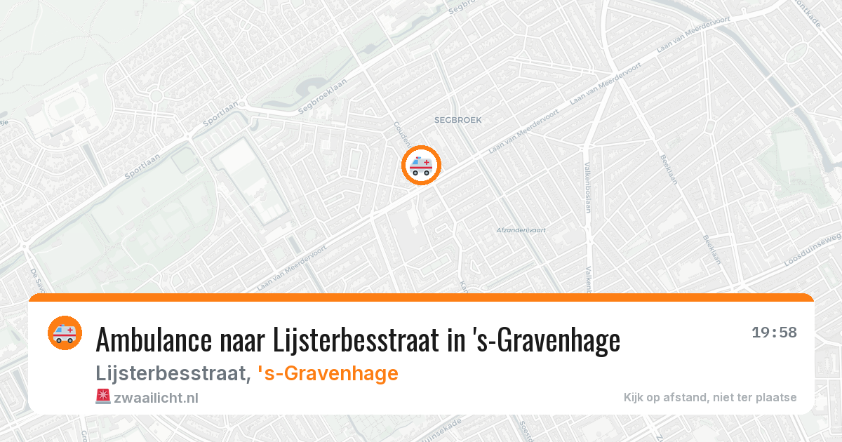 Ambulance naar Lijsterbesstraat in 's-Gravenhage — 8 aug 2026
