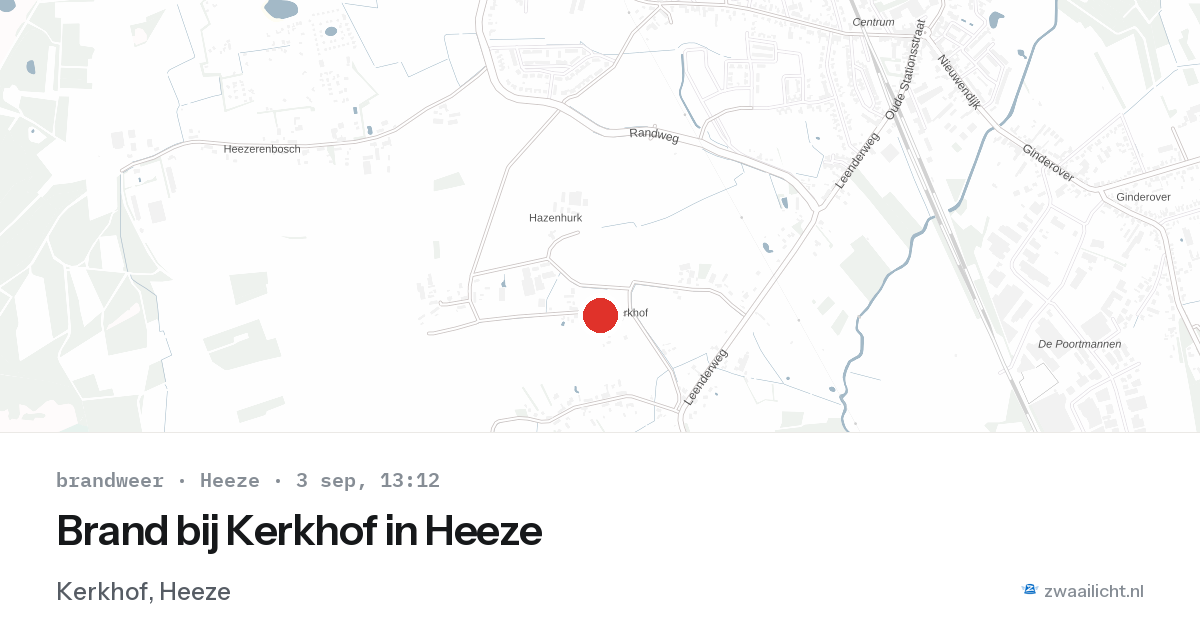 Brand bij Kerkhof in Heeze — 3 sep 2026