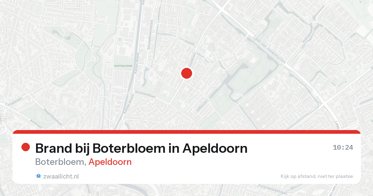 Brand bij Boterbloem in Apeldoorn — 23 aug 2026