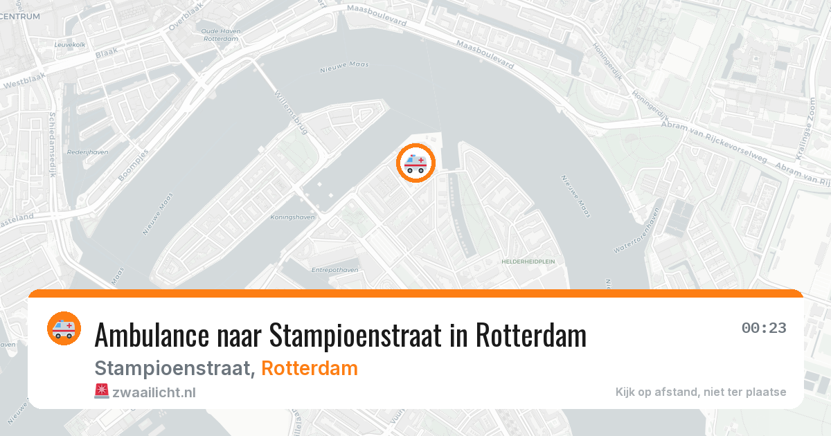 Ambulance naar Stampioenstraat in Rotterdam — 20 jun 2026