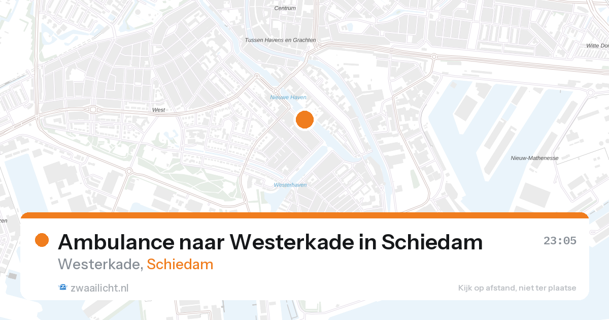 Ambulance naar Westerkade in Schiedam — 16 jul 2026